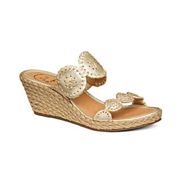 Jack Rogers Shoes - Jack Rogers platinum espadrille Wedges